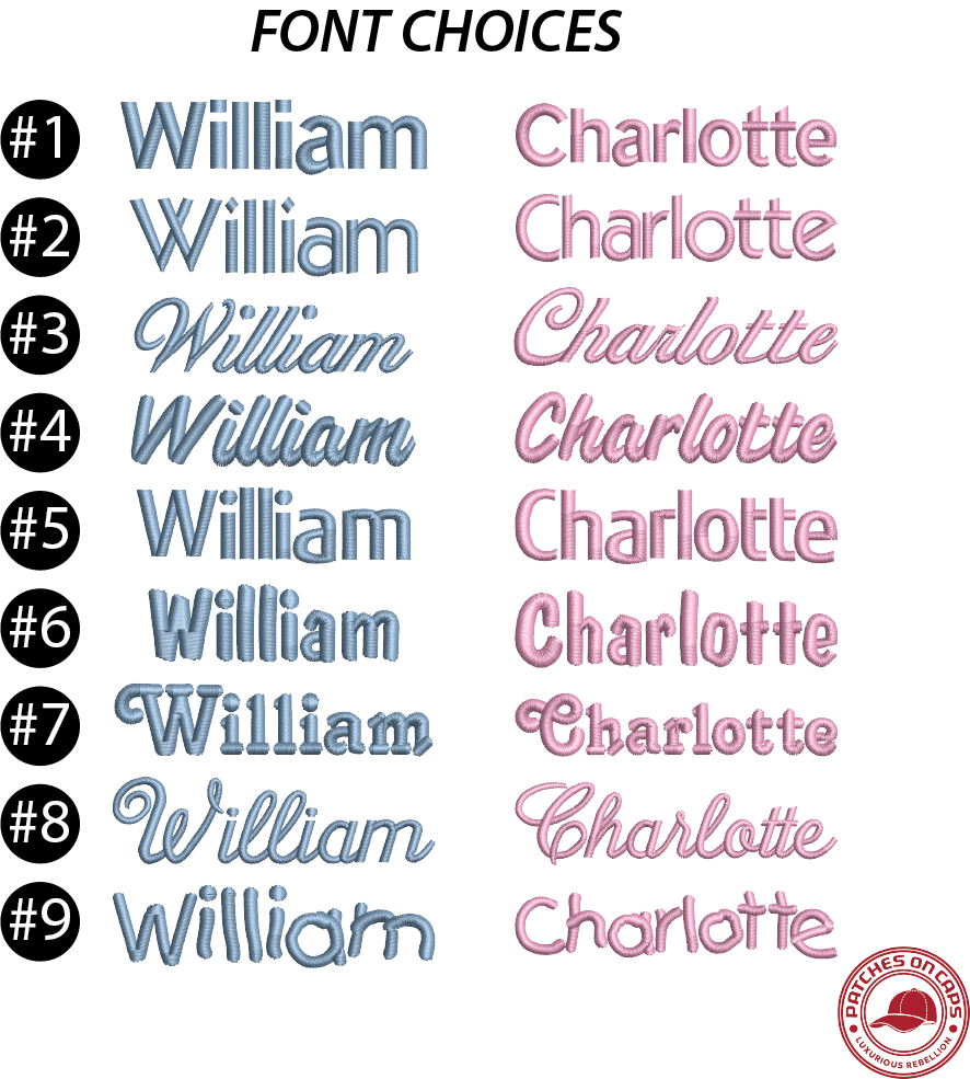 Baby Name Embroidery — Bring Your Own Baby Apparel