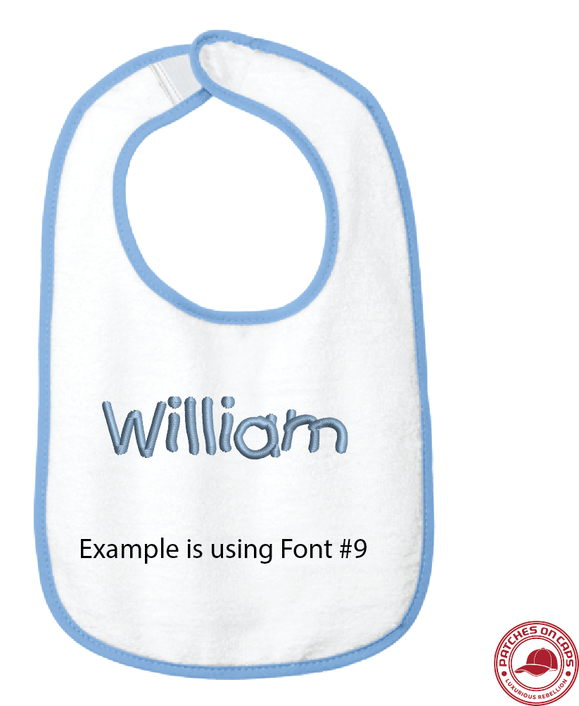 Baby Name Embroidery — Bring Your Own Baby Apparel