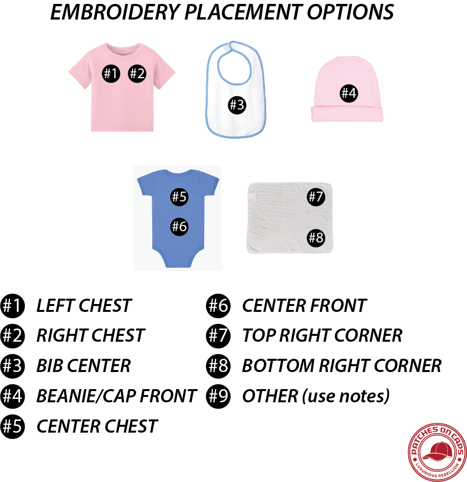 Baby Monogram Embroidery — Bring Your Own Baby Apparel